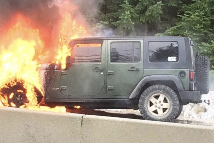 Jeep on fire, engine problems, off roading, the best engine, most reliable truck engine ever